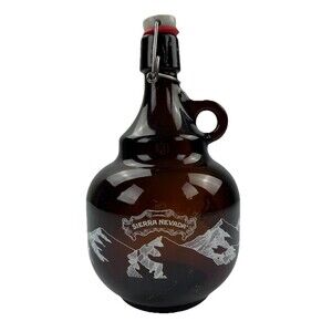 Sierra Nevada Amber Glass Growler 0.53 Gallon Swing Top Ceramic Cap Brewery